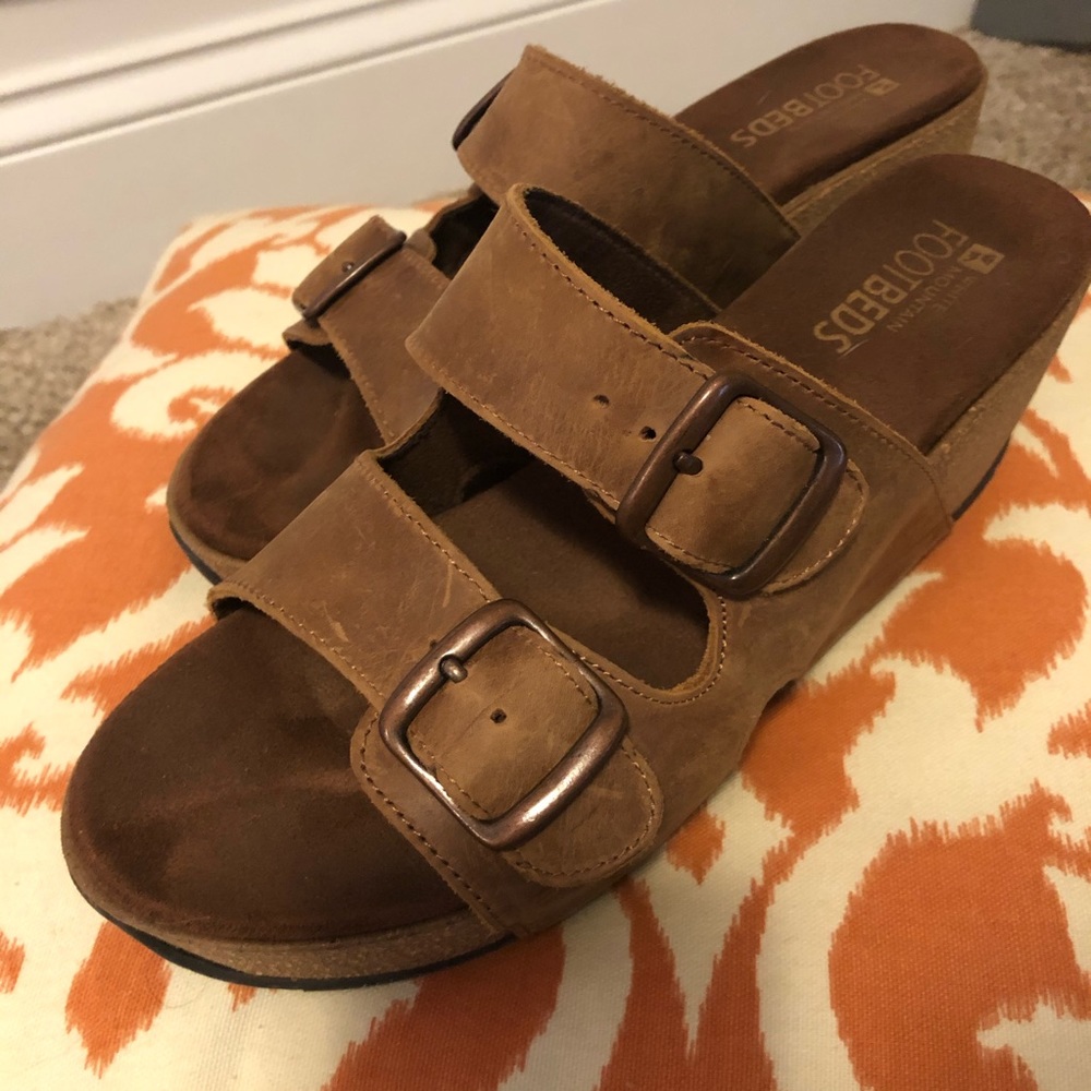 Leather Sandals White Mountain Footbeds-9 …